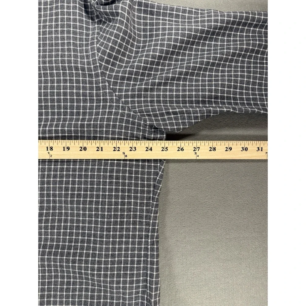 MENS POLO RALPH LAUREN GRAY/WHITE BUTTON DOWN HEATHER FLANNEL SHIRT SIZE XL